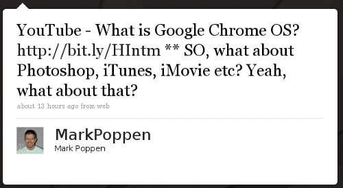 Mark Poppen Tweet