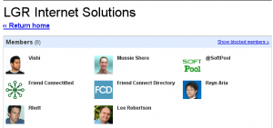 Friend Connect Canvas at LGR Internet Solutions
