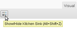 WordPress - Show/Hide Kitchen Sink